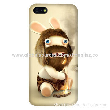 Lovely cartoon design PC printing case for iPhone 5/5S, OEM & ODM orders are available
